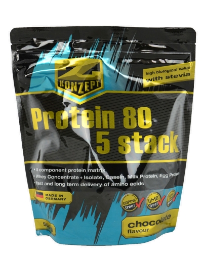 Immagine di Protein 80 5 Stack 2 kg - Fragole Z-Konzept