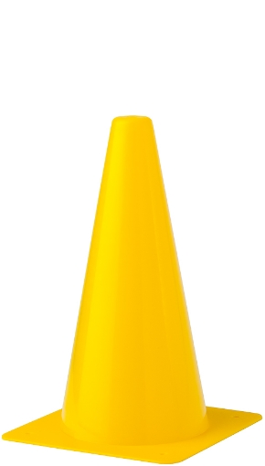 Immagine di Cono di plastica per l'allenamento 30 cm - Giallo - Teamsport