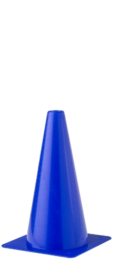 Immagine di Cono di plastica per l'allenamento 23 cm - Blu - Teamsport