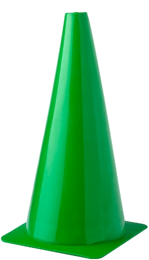 Immagine di Cono di plastica per l'allenamento 45 cm - Verde - Teamsport