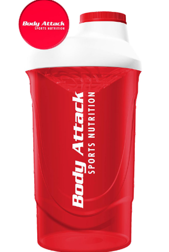 Immagine di SHAKER ROSSO-BIANCO 600 ML BODY ATTACK