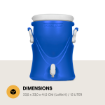 Immagine di BIDONE D'IDRATAZIONE STEAMY 3 GALLONI 12L BLU